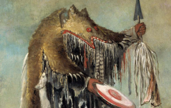 Фрагмент картины «Medicine Man, Performing His Mysteries over a Dying Man», George Catlin, 1832 / Smithsonian American Art Museum