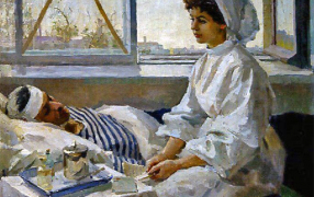  Старшина медицинской службы. Юлия Друнина/ 
Художница: Софья Уранова
