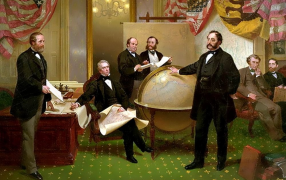 Э. Лойце. Подписание договора о продаже Аляски. 1868 год.