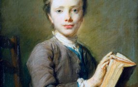 Портрет мальчика с книгой. Около 1745—1746. Жан-Батист Перронно / Эрмитаж / ru.wikipedia.org