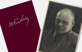 Обложка первого тома/Фотография И.Э. Бабеля. [1930-е]. РГАЛИ. Ф. 1559. Оп. 1. Ед. хр. 9. Л. 3. / Коллаж: ГодЛитературы.РФ