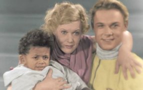 Джеймсу было полтора года, когда он сыграл в фильме «Цирк». Джим Паттерсон, Любовь Орлова и Сергей Столяров на съемках, 1936 г. 