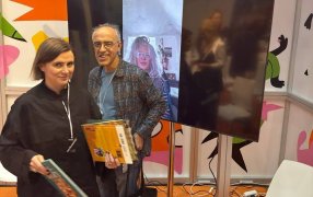 Анастасия Козакевич, МИхаил Визель, Даниэла Парески (на экране)