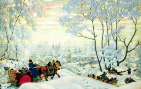 Борис Кустодиев, 'Зима'. 1916 / gallerix.ru