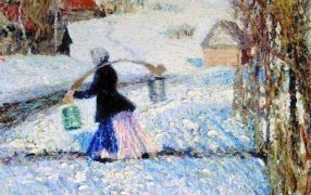 Первая примета настоящих стихов - ими хочется поделиться. Они всегда говорят чуть больше того, что в них написано.Игорь Грабарь. Мартовский снег. 1904 год. / igor-grabar.ru