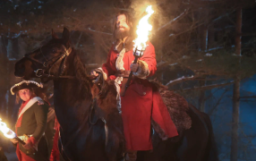 Евгений Ткачук в роли Пугачева. Кадр со съемочной площадки / Источник: КИОН