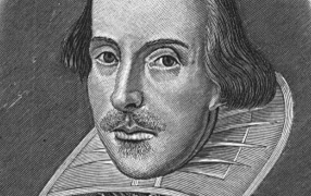 Единственное известное достоверное изображение Шекспира — гравюра из посмертного «Первого фолио» (1623) работы Мартина Друшаута