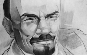  Портрет В.И. Ленина, нарисованный Ю.Анненковым с натурных набросков в Кремле в 1921 г. Самая известная работа Автора.