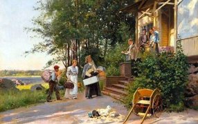 В. Маковский «Приезд на дачу», 1899