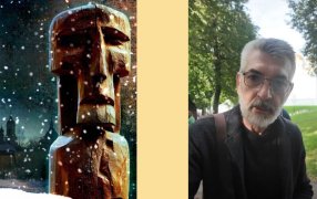 Обложка книги, обработанная ИИ GigaChat, и Андрей Рубанов на репортаже в сообществе 'Китовраса' в 'Вконтакте' / vkvideo.ru Обложка книги, обработанная ИИ GigaChat, и Андрей Рубанов на репортаже в сообществе 'Китовраса' в 'Вконтакте' / vkvideo.ru
