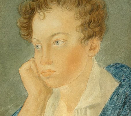  С.Г. Чириков. Пушкин в 1810 году. Портрет, нарисованный предположительно художником-любителем, учителем рисования и гувернёром в Царскосельском лицее С.Г. Чириковым.