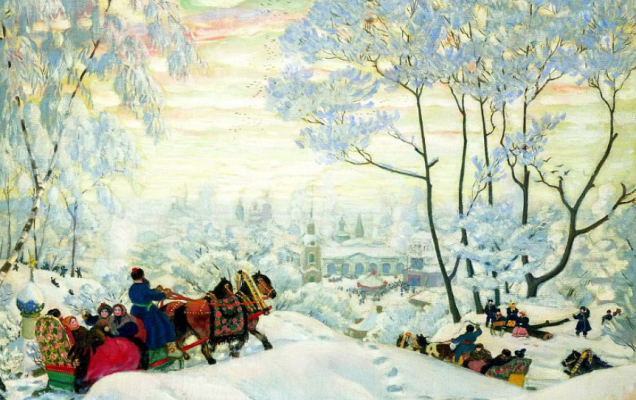 Борис Кустодиев, 'Зима'. 1916 / gallerix.ru