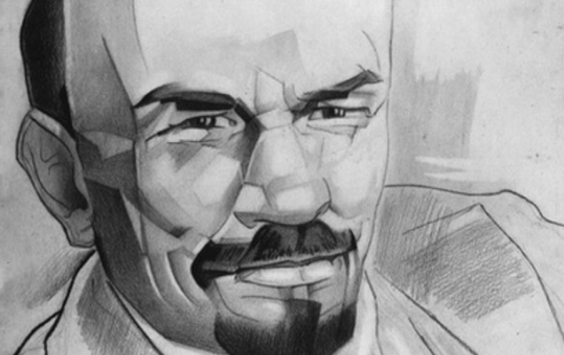  Портрет В.И. Ленина, нарисованный Ю.Анненковым с натурных набросков в Кремле в 1921 г. Самая известная работа Автора.