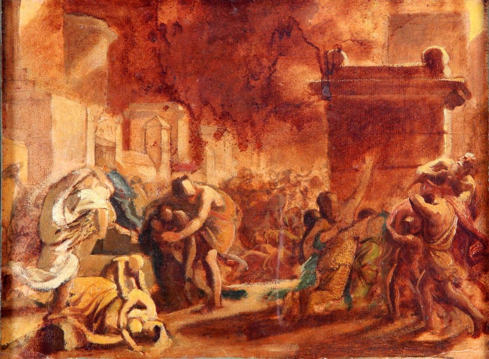 Брюллов К.П. Эскиз к картине 'Последний день Помпеи'_1827