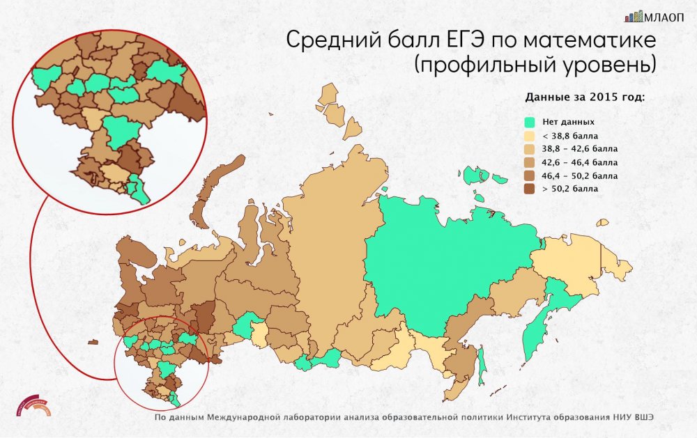 ЕГЭ в разных регионах России