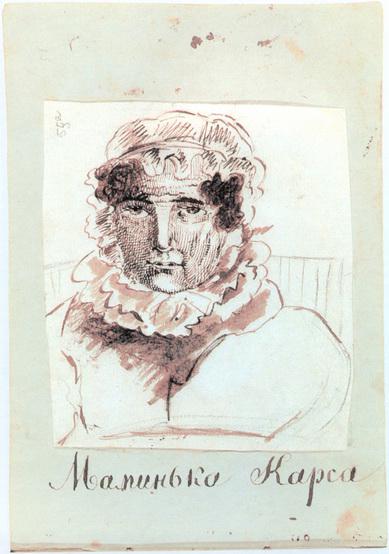 Н.И. Гончарова. Рисунок А.С. Пушкина. 1829