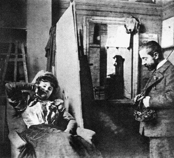 Мизиа в студии Анри де Тулуз-Лотрека - 1895 - Фото Жан Эдуар Вюйар