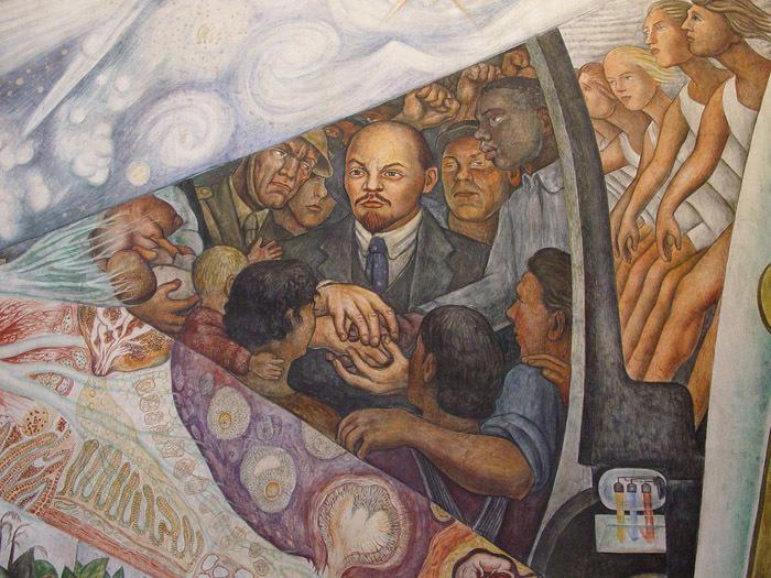 Диего Ривера. Фрагмент фрески «Человек, управляющий Вселенной». 1934. Дворец изящных искусств, Мехико