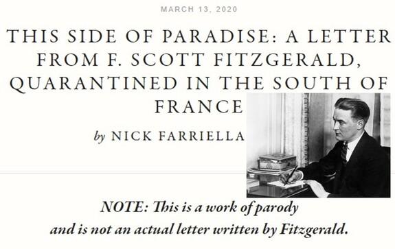 Карантинное письмо Фицджеральда