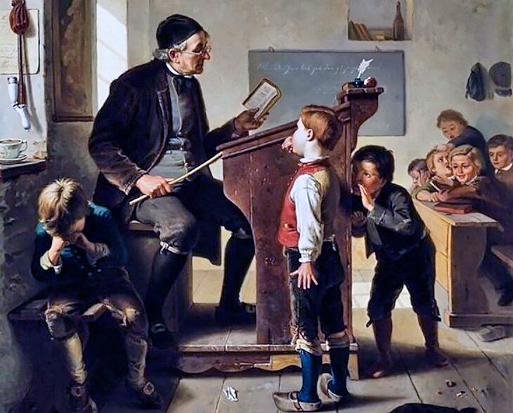 Юлиус Герц «Школьный урок», 1880 год / Wikimedia Commons