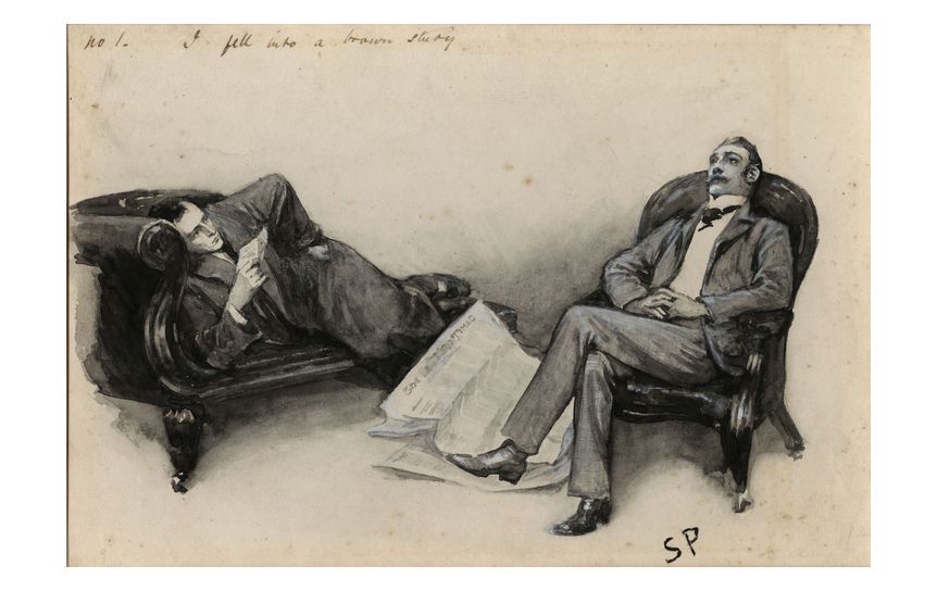 Sidney Paget Original Sherlock Holmes Drawing / www.bestofsherlock.com