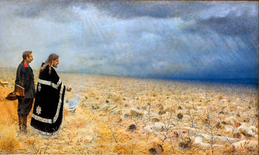 Василий Верещагин. Побежденные. Панихида 1878-1879/ my.tretyakov.ru