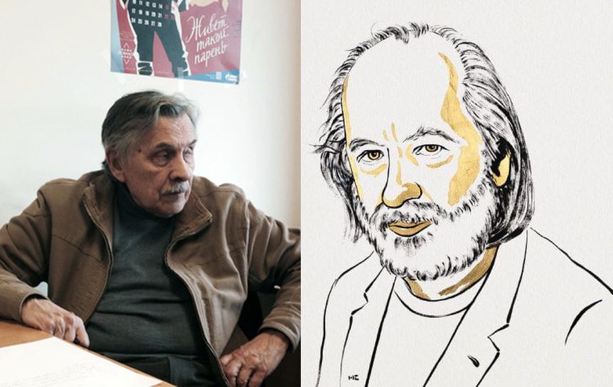 Юрий Гусев (слева) и Ласло Краснахоркаи / inslav.ru; www.nobelprize.org