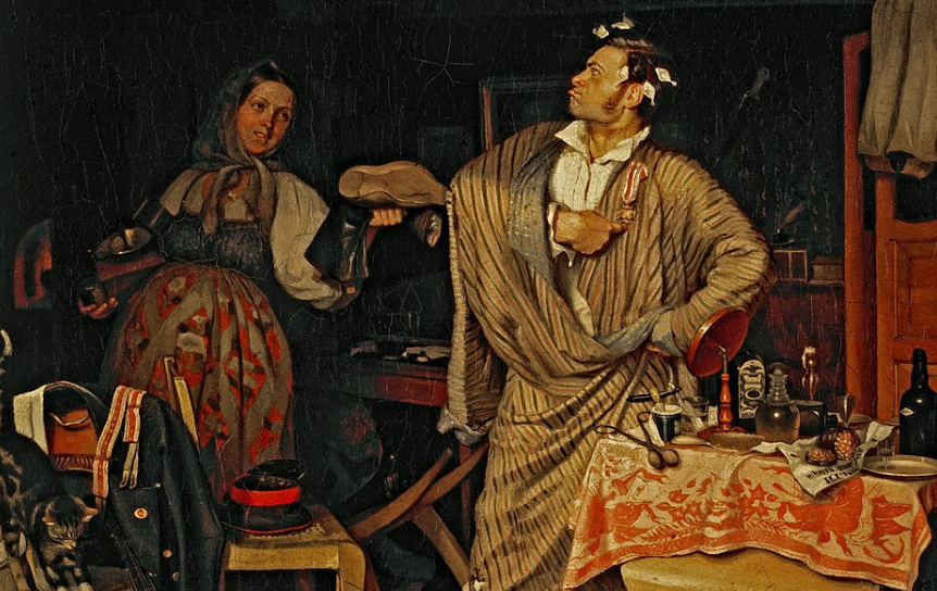 П.А. Федотов 'Свежий кавалер' (1848). / Третьяковская галерея