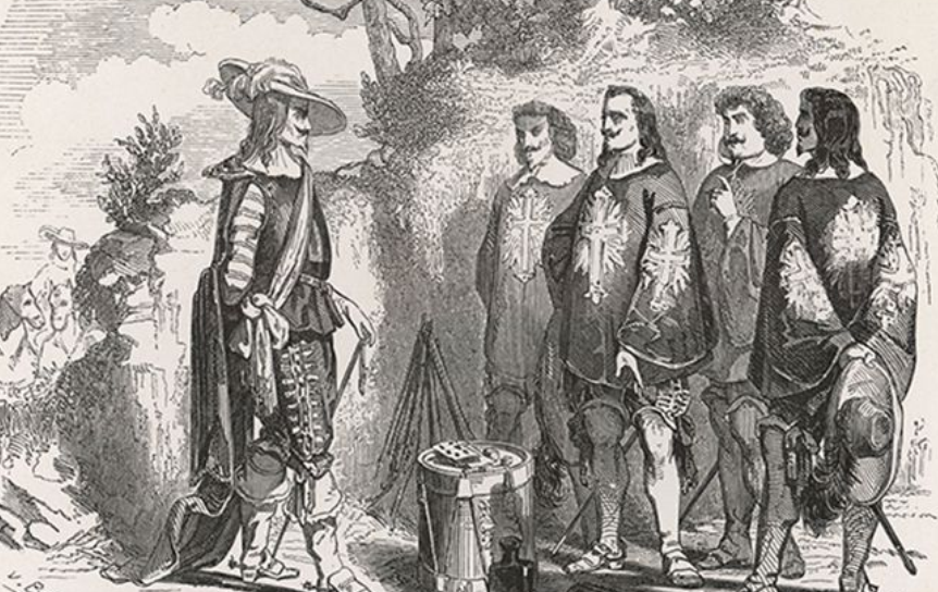 Мушкетёры и кардинал Ришелье. Иллюстрация из книги. Фото: globallookpress.com Мушкетёры и кардинал Ришелье. Иллюстрация из книги. Фото: globallookpress.com