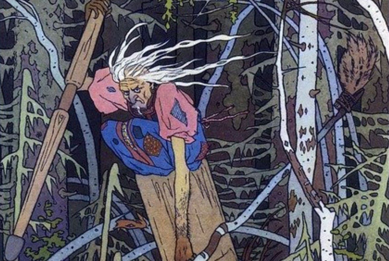 Баба-Яга. И. Билибин. Фрагмент иллюстрации. Баба-Яга. И. Билибин. Фрагмент иллюстрации.